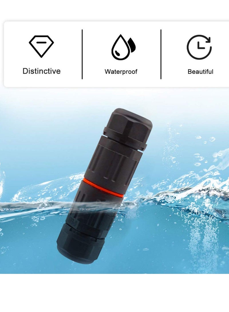 10 Pcs Waterproof Junction Box, IP68 Outdoor Cable Connector, 4-7mm Waterproof Outdoor Sleeving Coupler, Electrical Waterproof Branch Sleeving