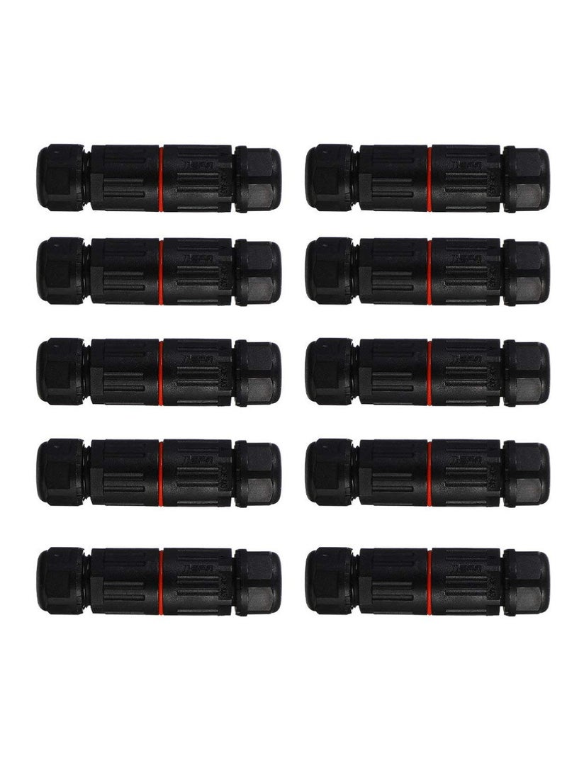 10 Pcs Waterproof Junction Box, IP68 Outdoor Cable Connector, 4-7mm Waterproof Outdoor Sleeving Coupler, Electrical Waterproof Branch Sleeving