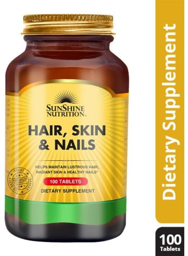 Hair Skin And Nails Dietary Supplement To Maintain Hair Radiant Skin Healthy Nails 100 Capsules