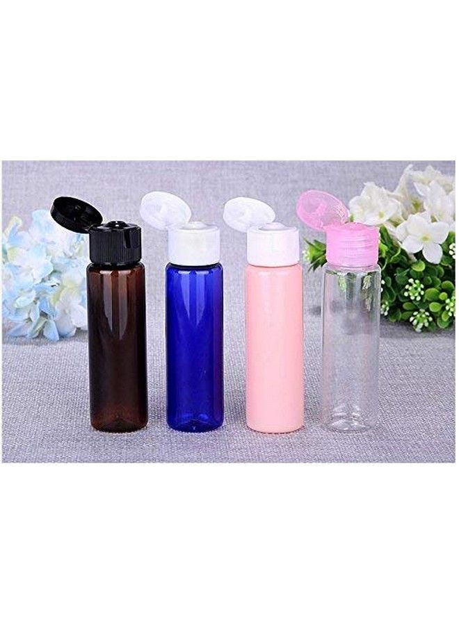 12Pcs 30Ml / 1Oz Empty Plastic Blue Flip Cap Bottle Bpafree Cobalt Vial Jar Pot Container For Toner Travel Comestic Lotion Makeup Creams Sample Dispensing Shower Gel Water Emollient