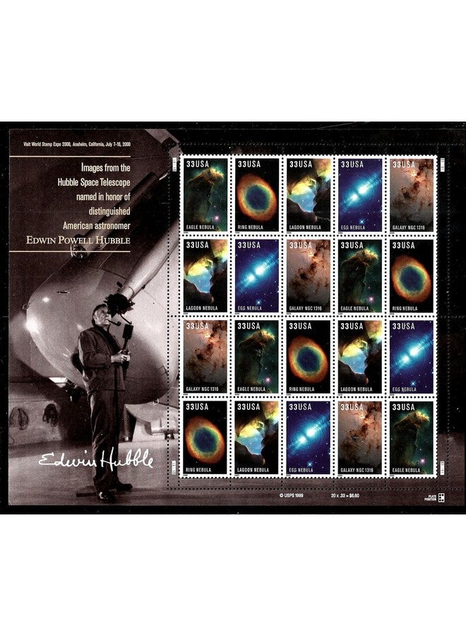 2000 Hubble Telescope Images 33 Cent Pane Of 20 Postage Stamps Scott 3388A