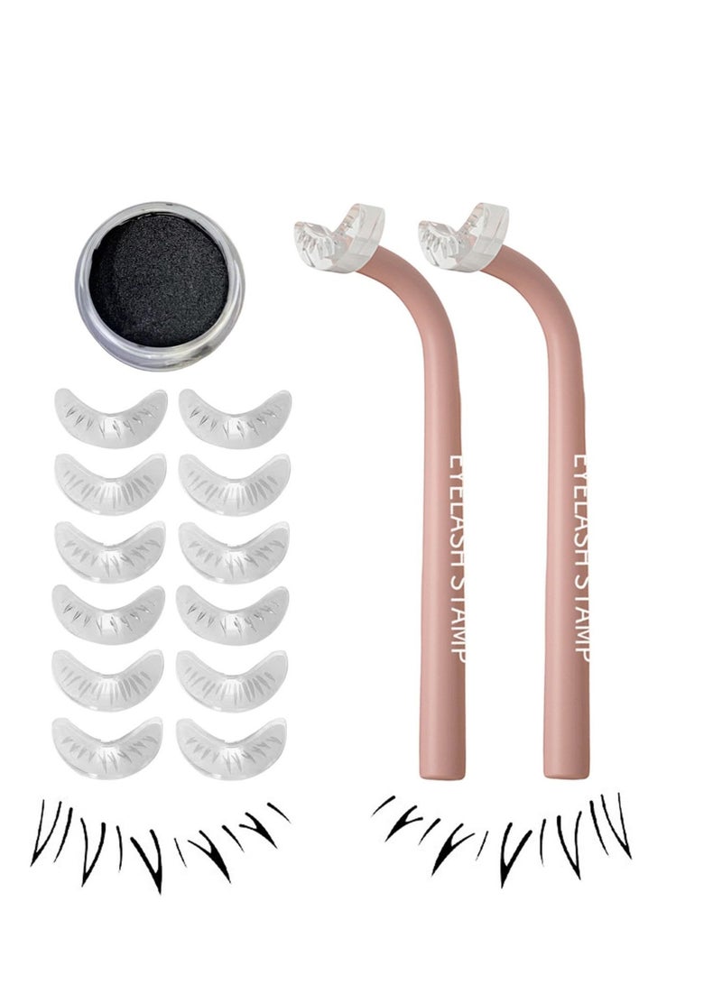 Lower Lash Stamps, 2023 New Eyelash Stamps Tool, DIY Lower Lashes Extensions Natural Look, Reusable Bottom Eyelash Stamp for Lasting Lashes For Make Up Beginner, Eye Makeup Tool