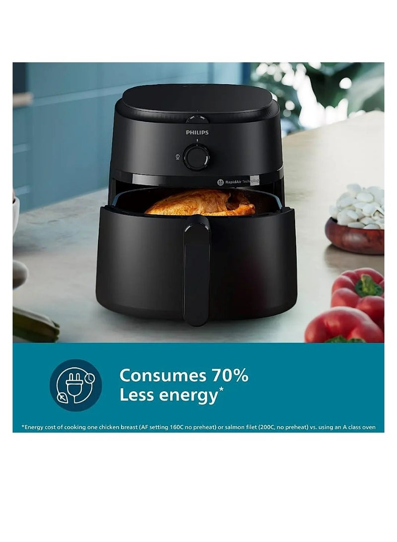 Extra Large Airfryer With Rapid Air Tech - Up to 90% Less Fat - 6.2 L 1700 W NA130 Black