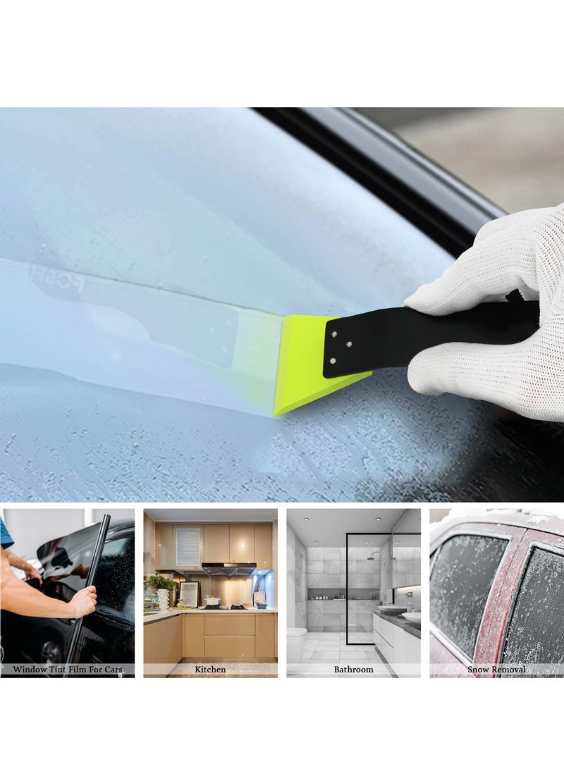 2 Pack Small Squeegee for Vinyl Vinyl Wrap Window Tint Kit Stainless Steel Handle Mini Squeegee for Mirror Shower Glass Door Window Car Glass Cleaning Car Light Bumper Car Wrap Wallpaper