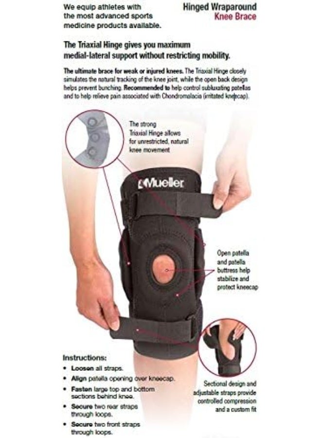 Hinged Wrap Around Knee Brace Blk-Reg:3333Reg/53138