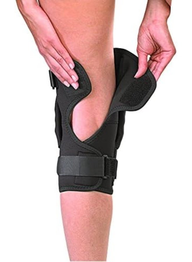 Hinged Wrap Around Knee Brace Blk-Reg:3333Reg/53138