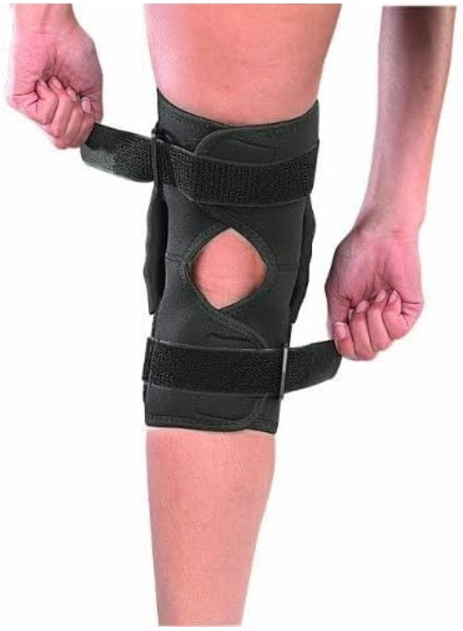 Wraparound Hinged Brace - Black, 16-20 Inch