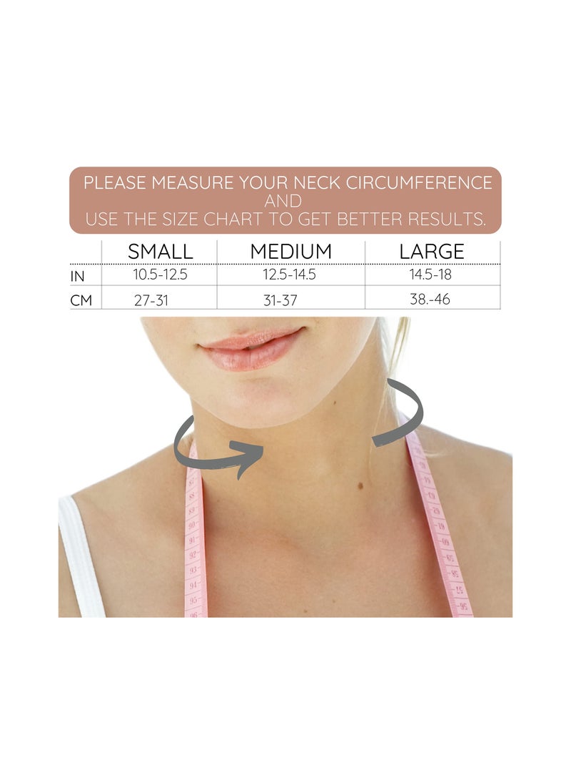 Neck Chin Compression Garment Strap Bandage, Face Slimmer, Double Chin Wrap (M, Beige)