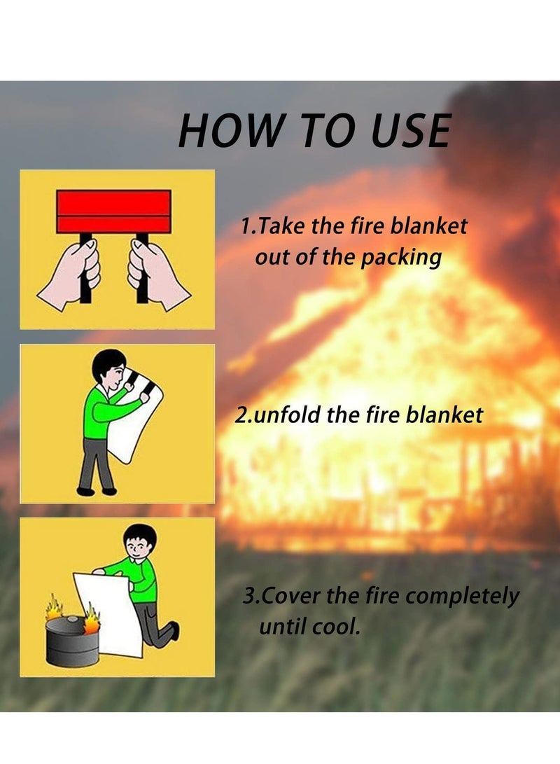 Fiberglass Fire Blanket 1.8 x 1.8 Mtr for Home, Kitchen, Hotels, Offices, Garage, Warehouse, etc