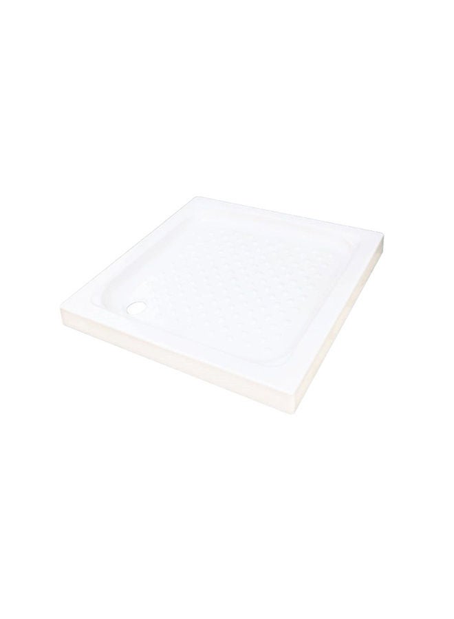 Danube Home Ceramic Square Shower Tray, Ceramic Modern Slip Resistant Bathtub Shower Tray, Base And Pan L 80 x W 80 Cm White