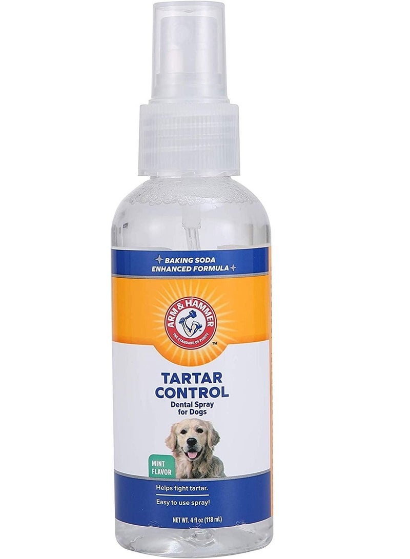 For Pets Dog Dental Care Tartar Control Dental Spray for Dogs Reduces Plaque and Tartar Buildup Without Brushing Mint Flavor 4 Ounces