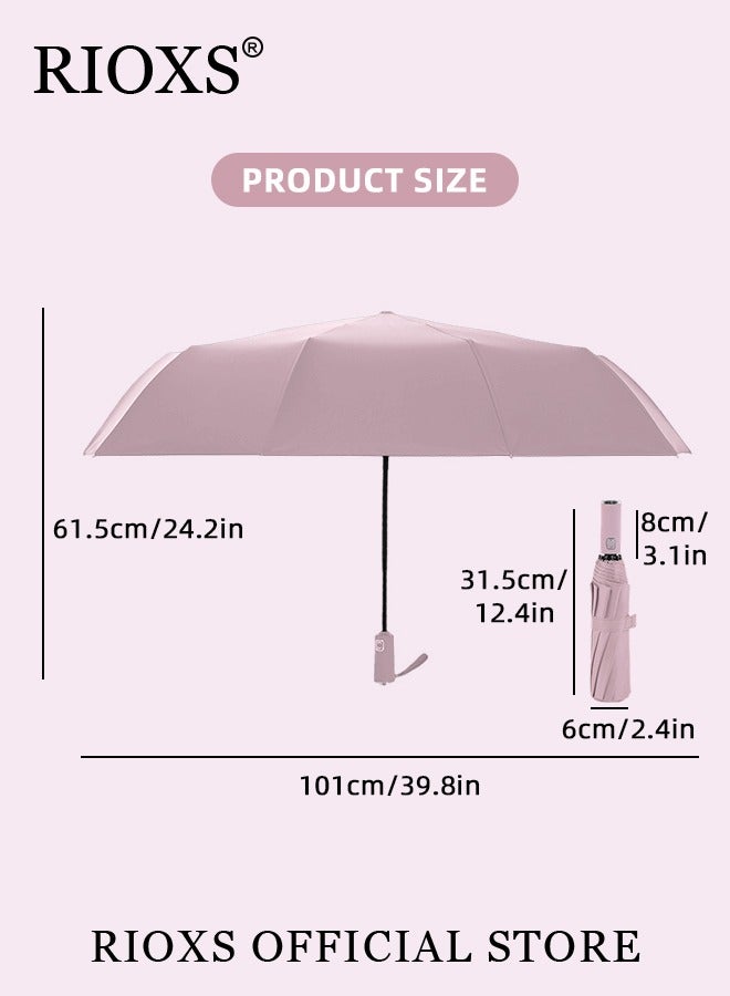 Compact Travel Umbrella with Automatic Open/Close Handle and UV Protection, Automatic Umbrella with Strong Windproof Waterproof Ability and Durability, High Cost-effective Portable Umbrella, Convenient to Carry