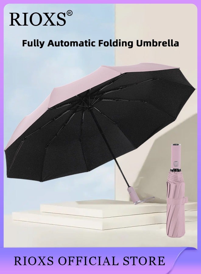 Compact Travel Umbrella with Automatic Open/Close Handle and UV Protection, Automatic Umbrella with Strong Windproof Waterproof Ability and Durability, High Cost-effective Portable Umbrella, Convenient to Carry