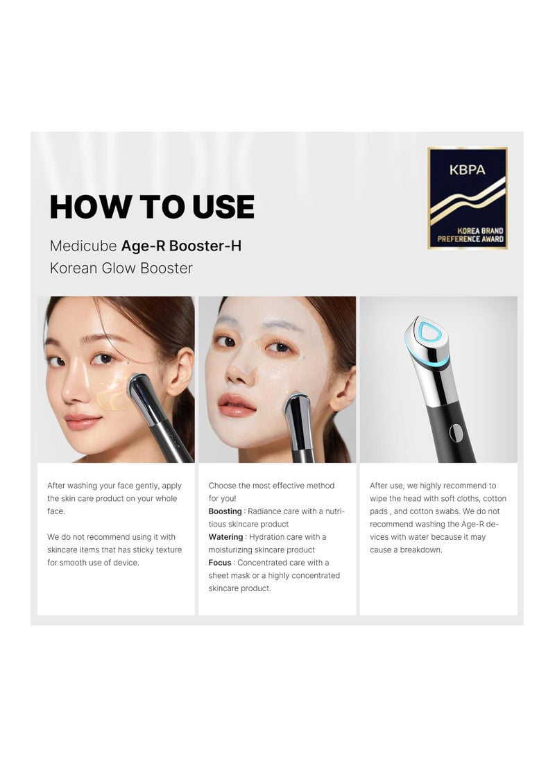 Medicube Age-R Booster H - a Facial Treatment Device for Maximizing and Boosting Skin Care Absorption - Deep Hydration, Natural Glow - Korean Skin Care