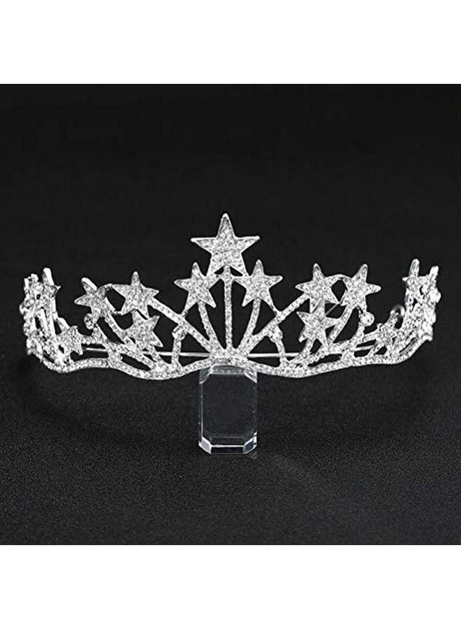 Crystal Rhinestone Tiara CrownStar Bridal Wedding Princess Pageant Queen Crown Christmas Headband