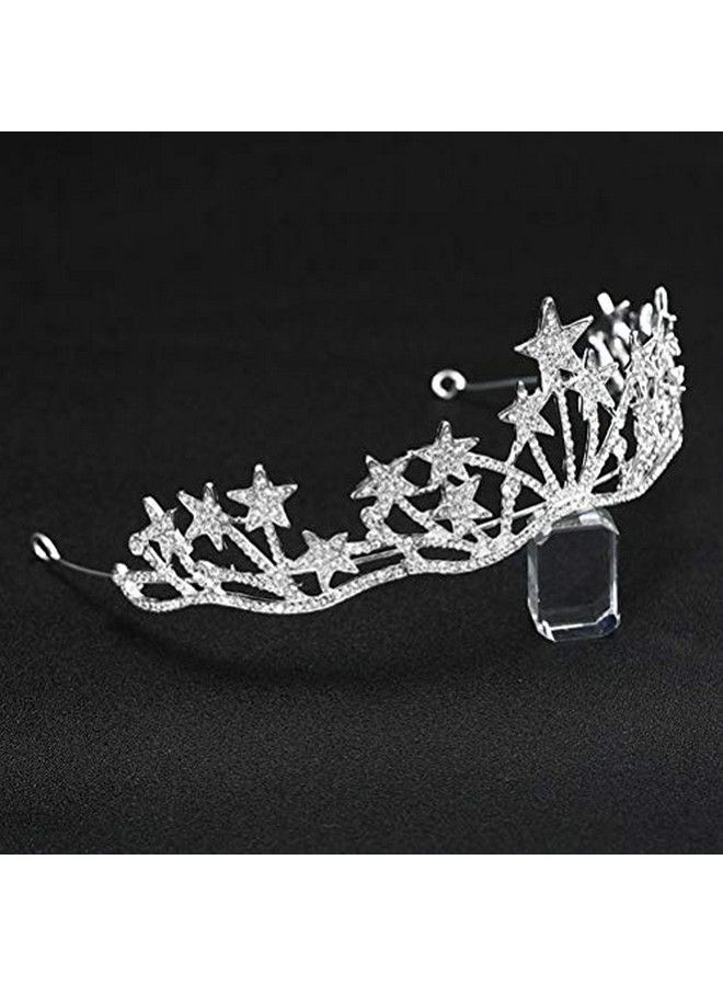 Crystal Rhinestone Tiara CrownStar Bridal Wedding Princess Pageant Queen Crown Christmas Headband