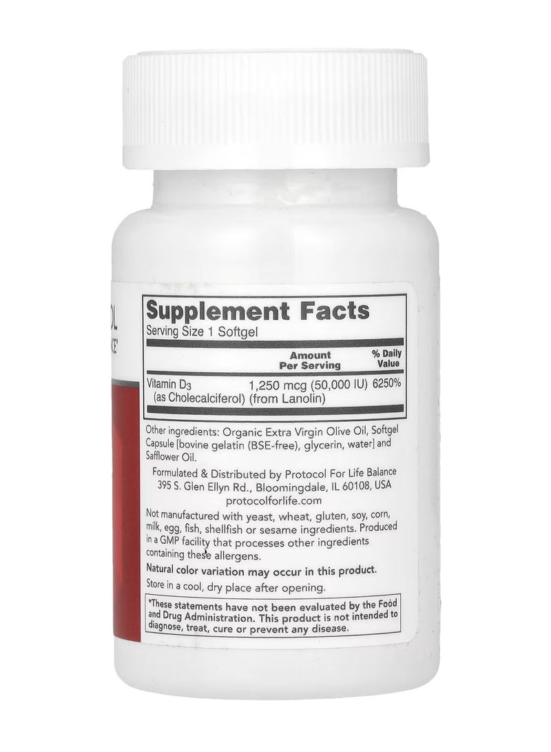 Clinical Potency, Vitamin D3, 50,000 Iu, 50 Softgels