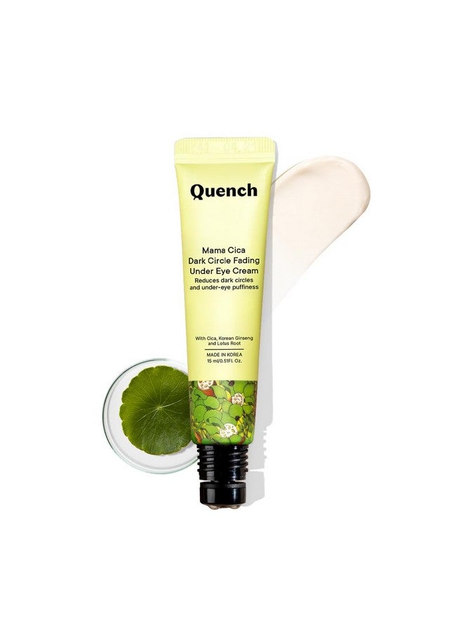 Quench Korean Dark Circle Under Eye Cream With Cooling Massage Roller | Enriched With Cica Herb Repair & Korean Ginseng | Reduces Puffiness & Fine Lines | Brightens Under Eye | Made In Korea (15Ml)