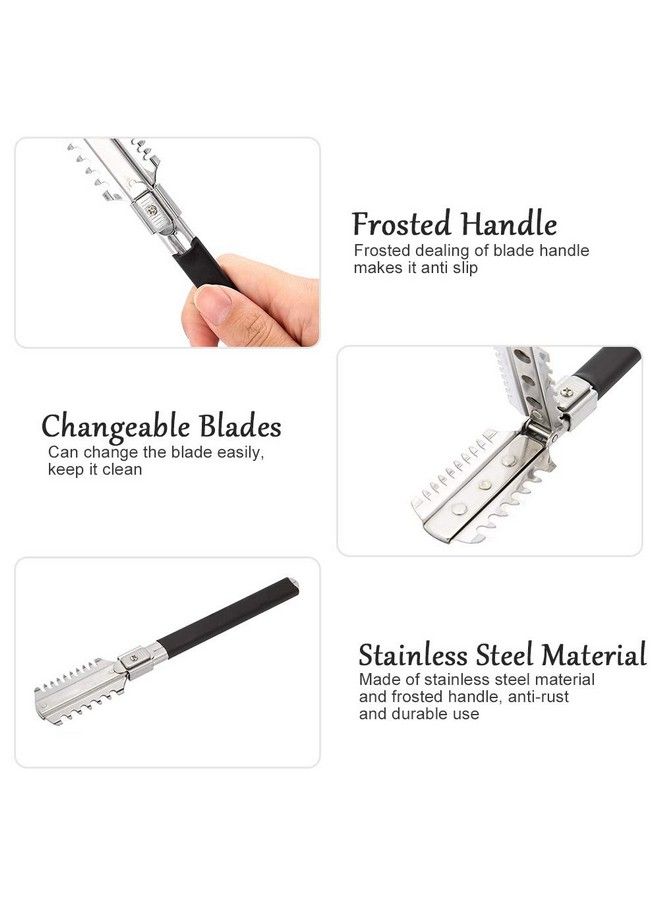 Razor Comb Doubleedge Razor Blades Manual Hair Cutting Thinning Barber Comb