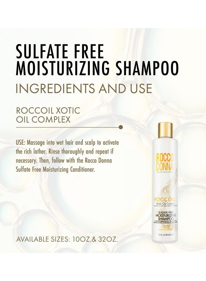 Roccoil Sulfate Free Moisturizing Shampoo For Color Treated And Damaged Hair Enhance Smoothing And Shine 10 Oz