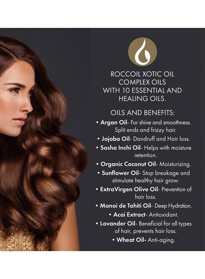 Roccoil Sulfate Free Moisturizing Shampoo For Color Treated And Damaged Hair Enhance Smoothing And Shine 10 Oz