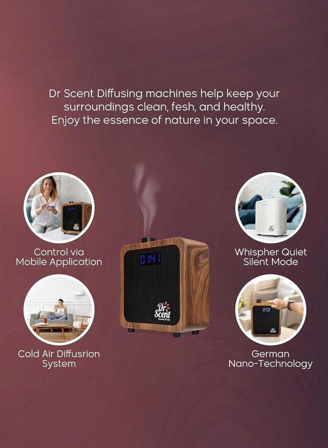 Dr Scent Breeze of Joy Essential Oil Diffuser Fragrance Machine Wood (Large)