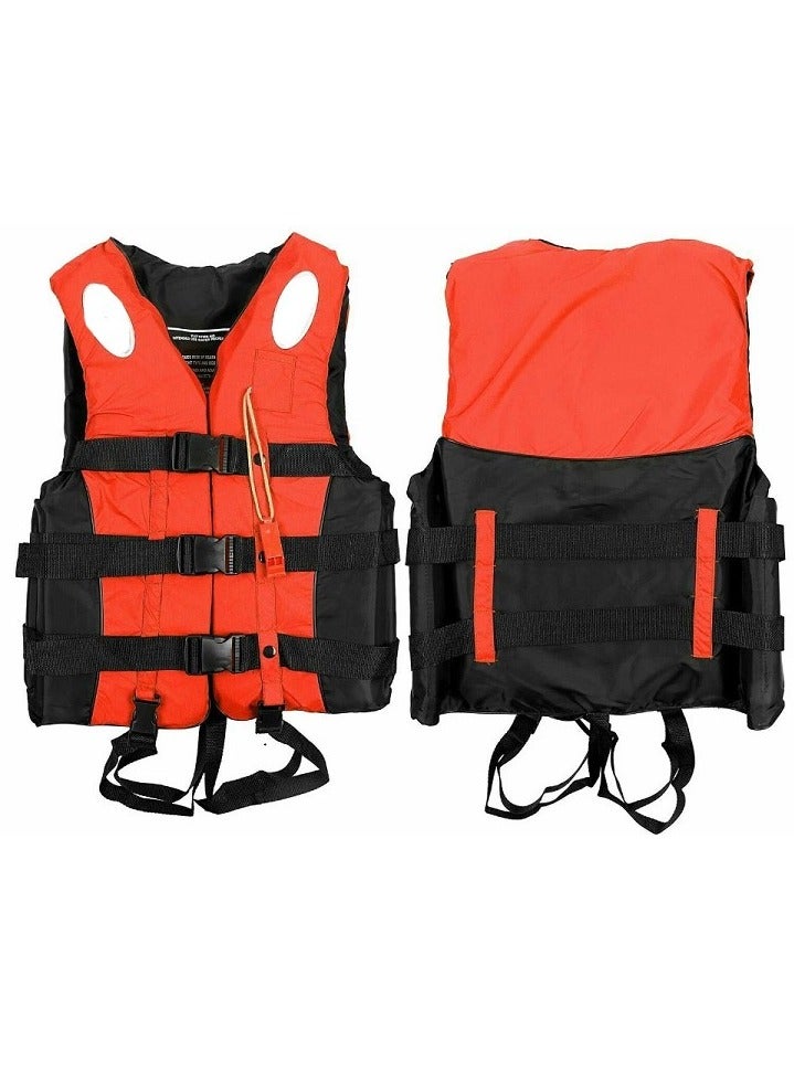 Life Jacket Safety Vests Water Suit Kayak Boating Swimming Surfing Drifting Gear Size {L} .60 to 75 Kg (red)