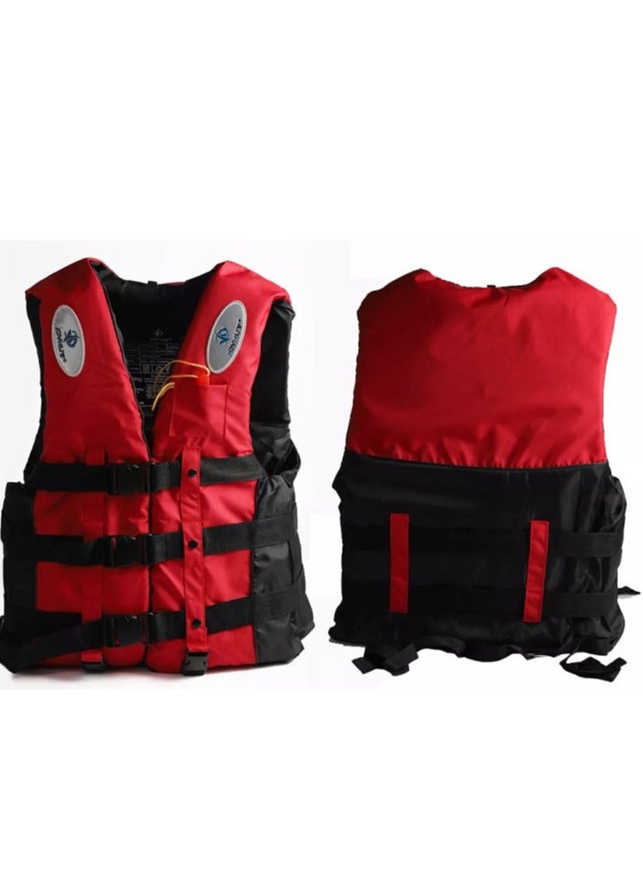 Life Jacket Safety Vests Water Suit Kayak Boating Swimming Surfing Drifting Gear Size {L} .60 to 75 Kg (red)