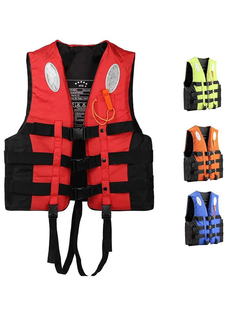 Life Jacket Safety Vests Water Suit Kayak Boating Swimming Surfing Drifting Gear Size {L} .60 to 75 Kg (red)