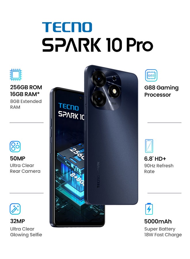 Spark 10 Pro 6.8 Inch Starry Black 8GB 128GB 4G - International Version