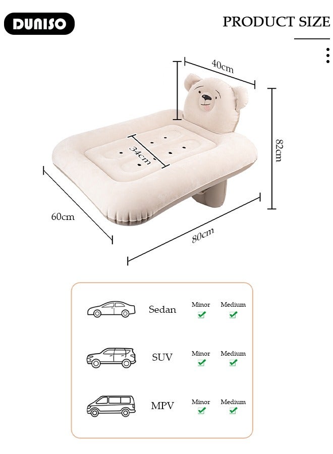 Inflatable Toddler Travel Bed, Portable Airplane Baby Travel Bed,Inflatable Airplane Bed for Kids, Baby Travel Airplane Bed, Kids Airplane Bed, Hand Pump, Seat Belt and Carry Bag Included