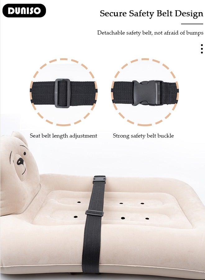 Inflatable Toddler Travel Bed, Portable Airplane Baby Travel Bed,Inflatable Airplane Bed for Kids, Baby Travel Airplane Bed, Kids Airplane Bed, Hand Pump, Seat Belt and Carry Bag Included