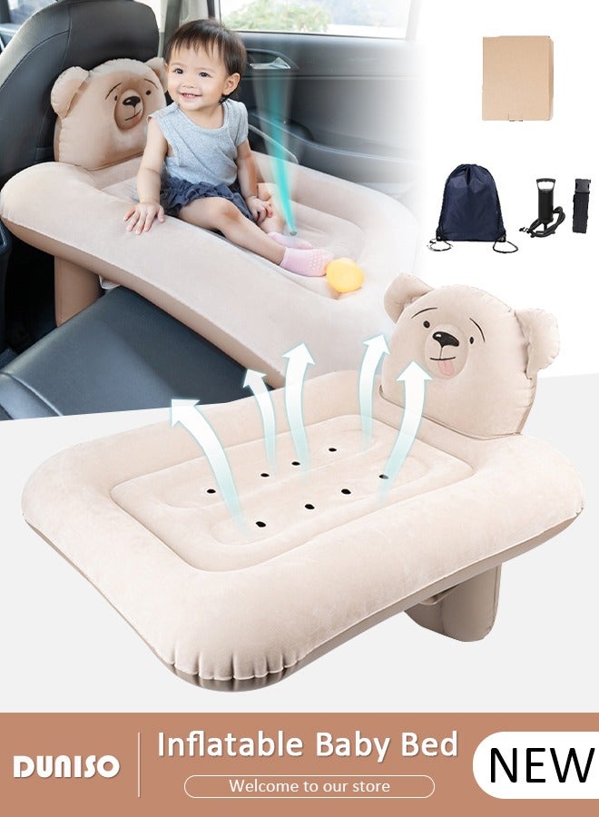 Inflatable Toddler Travel Bed, Portable Airplane Baby Travel Bed,Inflatable Airplane Bed for Kids, Baby Travel Airplane Bed, Kids Airplane Bed, Hand Pump, Seat Belt and Carry Bag Included