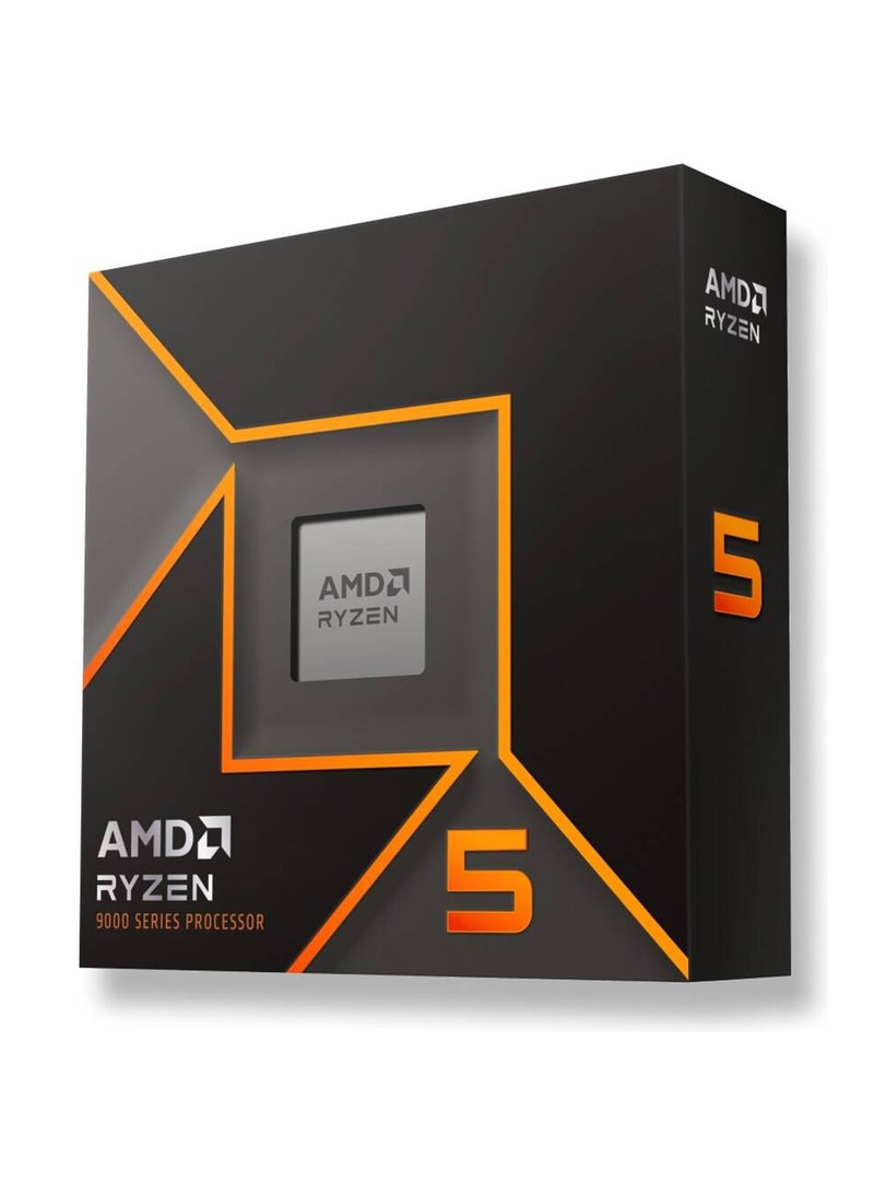 Ryzen 5 9600X AM5 CPU Processor, 6 Cores & 12 Threads, 5.4 GHz Max Boost Clock, 6MB L2 & 32MB L3 Cache, AMD Radeon Graphics, Zen 5, PCIe 5.0 x16 Grey