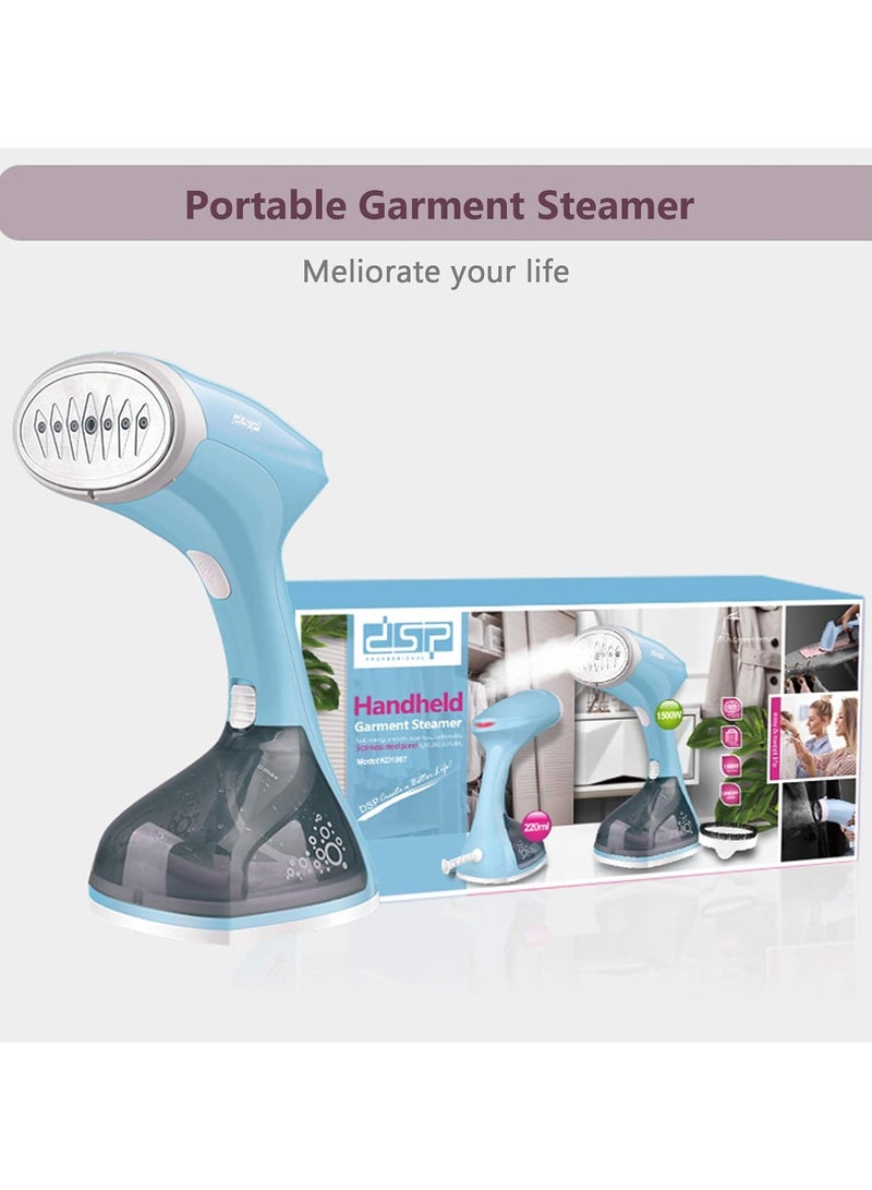 DSP Garment Steamer Portable Handheld Fabric Steamer Wrinkle Remover - blue