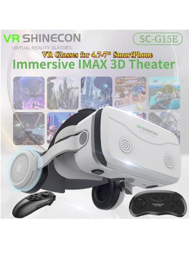 G15E VR Glasses IMAX 3D Movies Virtual Reality VR Glasses Google Cardboard Box VR Helmet for 4.7-7