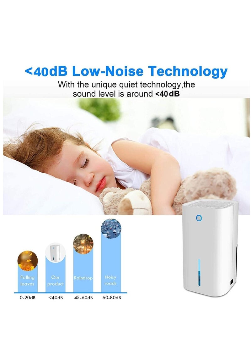 Dehumidifier Portable Electric Dehumidifier Small Quiet Dehumidifier Suitable for Bedroom Bathroom Wardrobe Basement Office 850ml