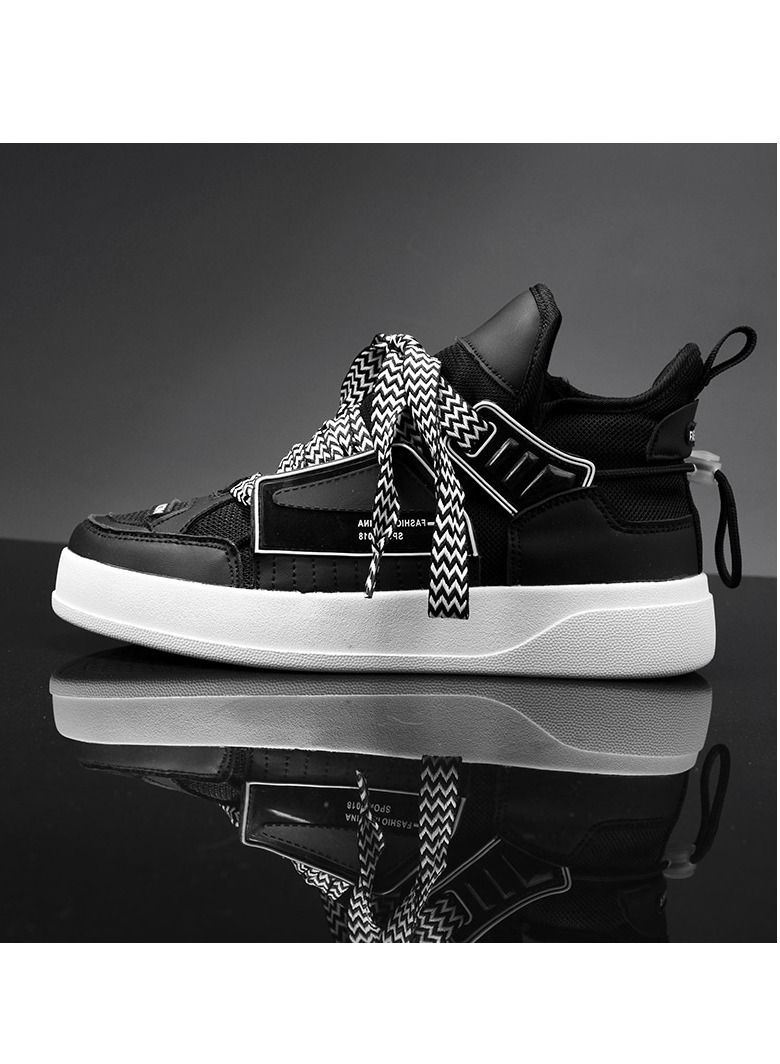 Thick sole high top casual sports board shoes