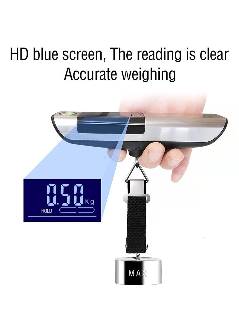 Digital Hanging Luggage Scale Portable Compact Handheld Baggage Scale For Travel Suitcase Scale For Traveling With LCD Display Essentials Travel Weighing Device