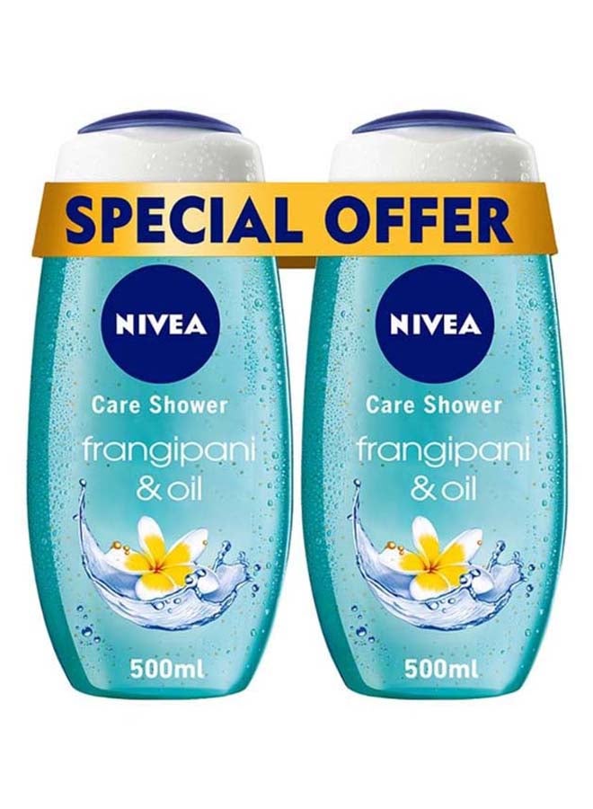 Pack Of 2 Frangipani And Oil Shower Gel 500ml
