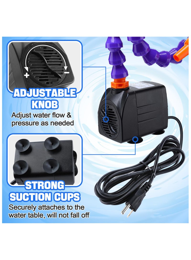 Water Table Pump - Kids Water Table Accessories Fit for Step2, Pump for Water Table with Super Suction Cup 10FT Long Waterproof Cord, Easy to Use, Safe Fun Summer Outdoor Water Game Toys for Kids