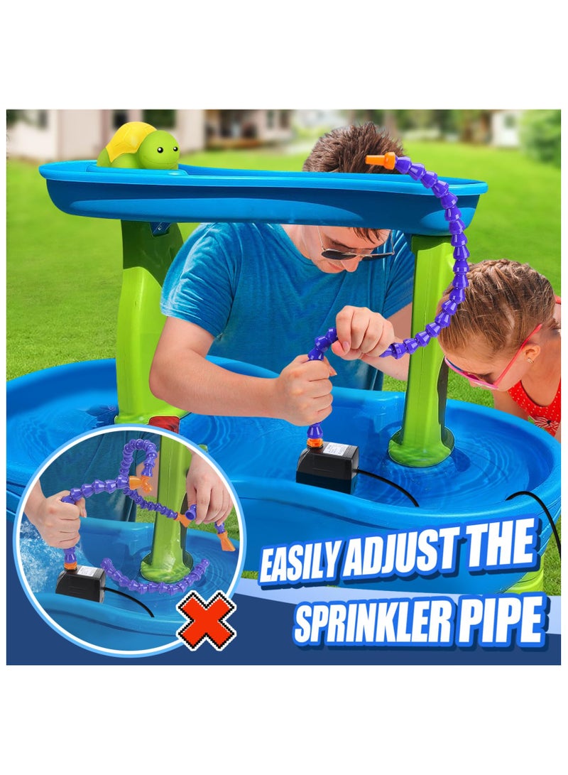 Water Table Pump - Kids Water Table Accessories Fit for Step2, Pump for Water Table with Super Suction Cup 10FT Long Waterproof Cord, Easy to Use, Safe Fun Summer Outdoor Water Game Toys for Kids