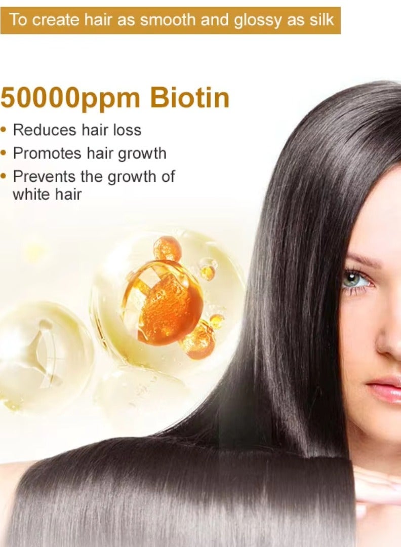 60g Anti Hair Loss and Hair Repair Mask 50000PPM Biotin and Collagen Hair Mask Hair Mask Treatment for Dry and Frizzy Hair Damaged Hair Strengthening and Hair Growth Hair Mask