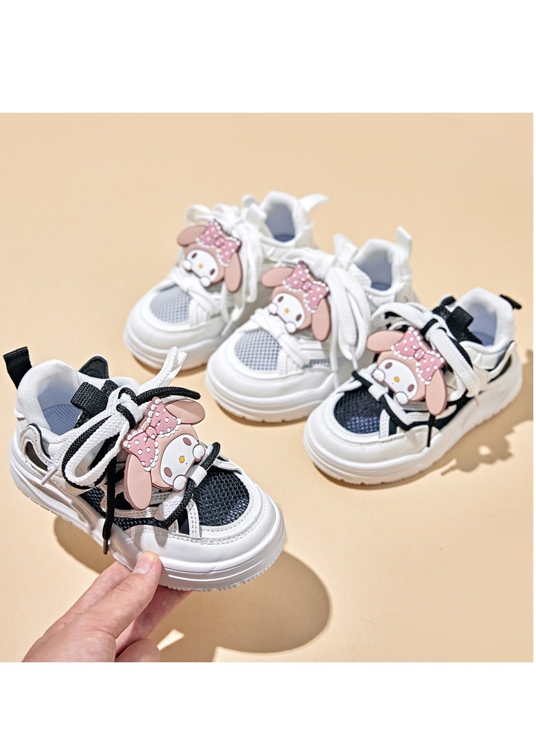 Children's Sports Shoes, Cartoon White Shoes, Summer And Autumn New Styles, Cute And Fashionable, Trendy For Middle-Aged And Young Children