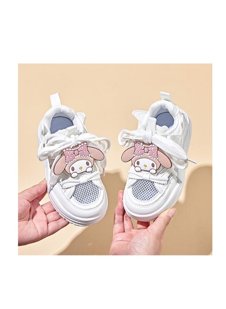 Children's Sports Shoes, Cartoon White Shoes, Summer And Autumn New Styles, Cute And Fashionable, Trendy For Middle-Aged And Young Children