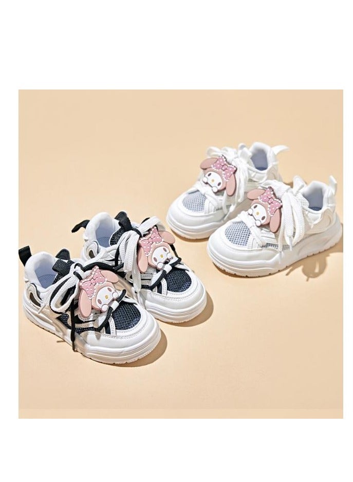 Children's Sports Shoes, Cartoon White Shoes, Summer And Autumn New Styles, Cute And Fashionable, Trendy For Middle-Aged And Young Children