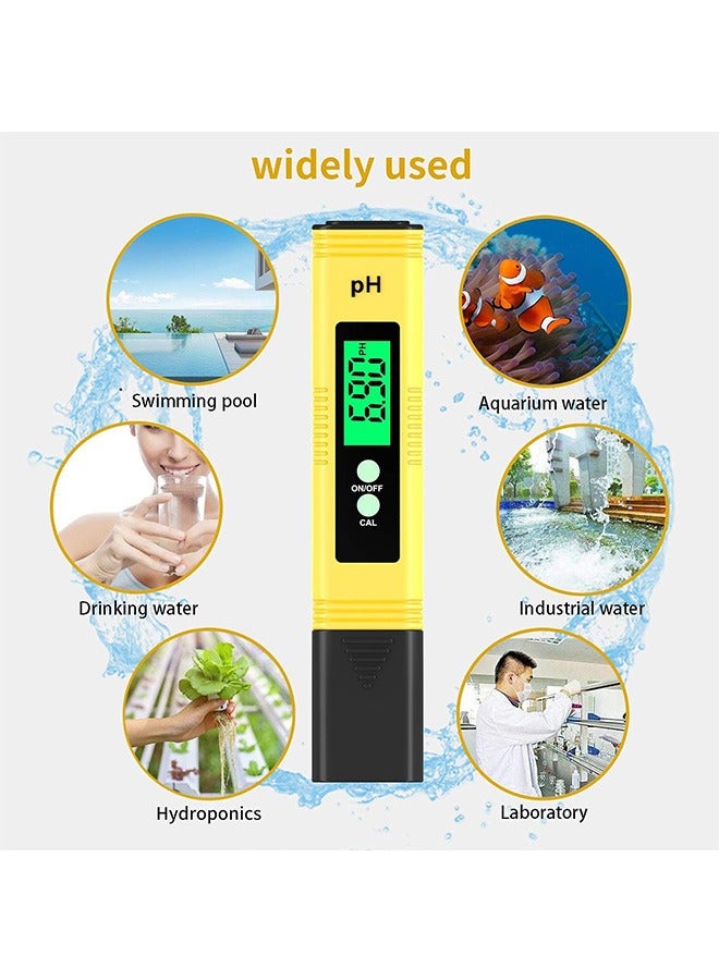 PH Meter & TDS Meter Combo, Upgraded Backlight PH TDS EC & Temperature 4-in-1 Water Quality Tester, High Accuracy Digital Water Tester for Household Drinking, Pool and Aquarium