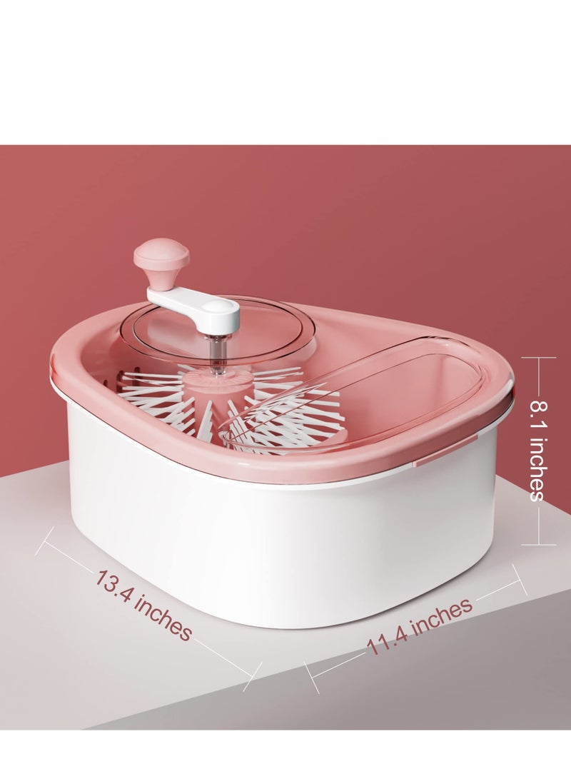 Fruit Washer Spinner with Brush, Large Fruit and Vegetable Cleaning Device, Efficient Fruit Cleaning Bowl, Multi-functional Fruit and Vegetable Scrubber, Easy-to-Use Fruit Cleaning Tool