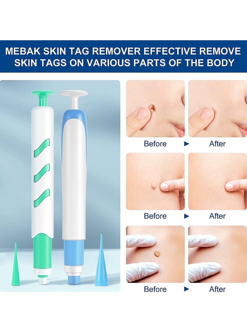 2 in 1 Skin Tag Remover Auto Skin Tag Remover Pen with 40 Micro and Regular Skin Tag Bands User Friendly Safe and Painless Remove Small to Large 1 -4 and 4 -9 mm Sized Skin Tags