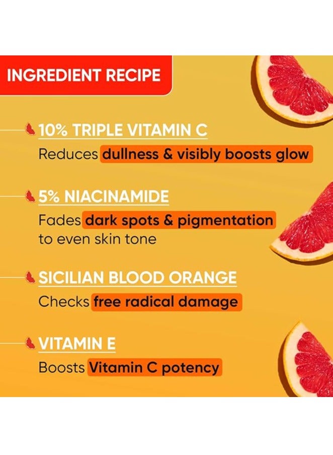 Dot & Key 10% Vitamin C + E, 5% Niacinamide Serum | Vitamin C Serum For Glowing Skin | Fades Dark Spots | Vit C Serum with Blood Orange & Pumpkin | For Uneven & Dull Skin | For All Skin Types | 30ml